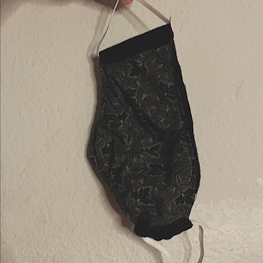fuzzy black flip-able mask